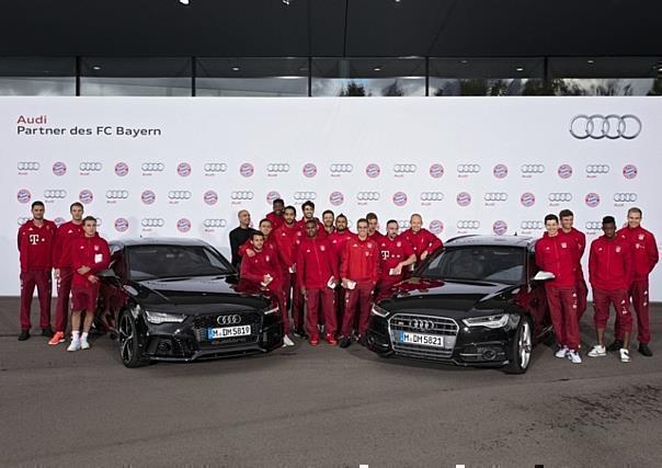 Der FC Bayern München übernahm insgesmat 50 Autos von Audi. Foto: Auto-Medienportal.Net/Audi